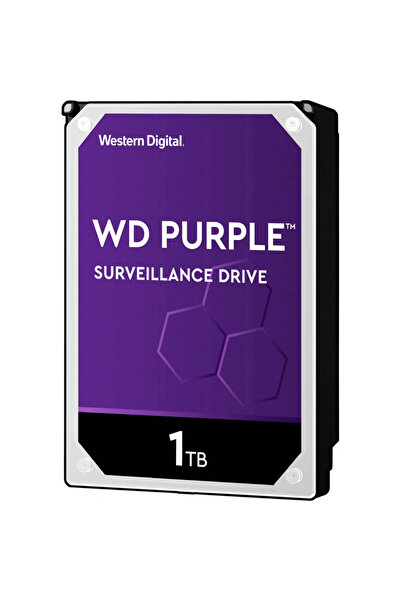 WESTERN DIGITAL WD PURPLE, WD10PURZ, 3.5" 1TB, 64Mb, 5400 Rpm, 7/24 Güvenlik, HDD (Türkiye Distribütörü Garant