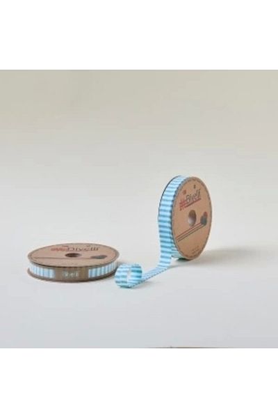 Store Piping Thick Striped Layer F09 Turquoise 2 cm 25 Meters 65% Cotton 35% Polyester