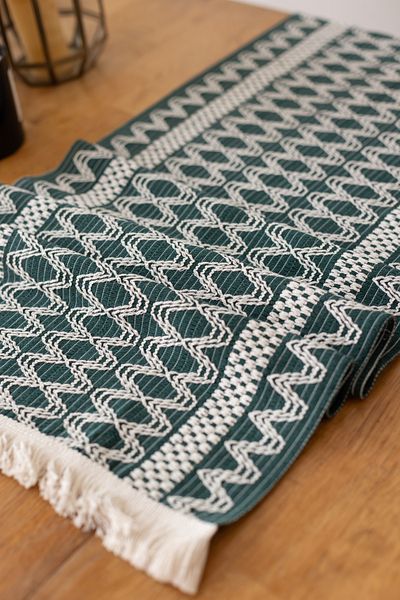 vivamaison Κάλυμμα τραπεζιού Runner Lace από 100% οργανικό βαμβάκι - Τραπεζομάντηλο υψηλής ποιότητας 35x145 cm