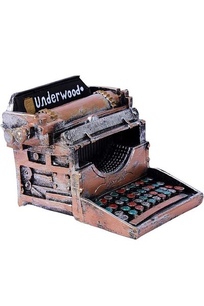 Generic Retro Resin Vintage Typewriter Figurine – Underwood-Inspired Antique Desk Decor for Home & Office