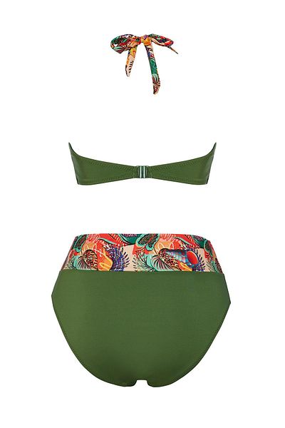 SAILOR moda High Waist Patterned Triangle Bikini Set