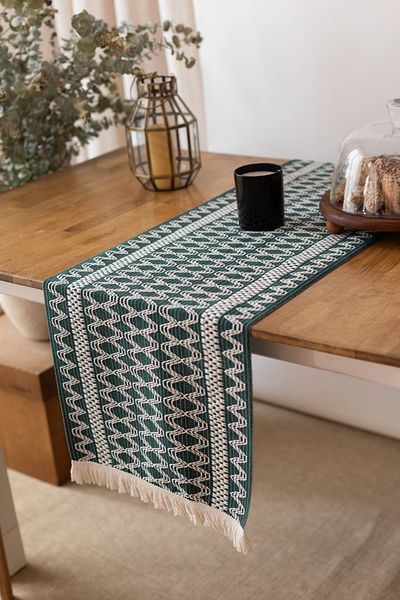 vivamaison Κάλυμμα τραπεζιού Runner Lace από 100% οργανικό βαμβάκι - Τραπεζομάντηλο υψηλής ποιότητας 35x145 cm