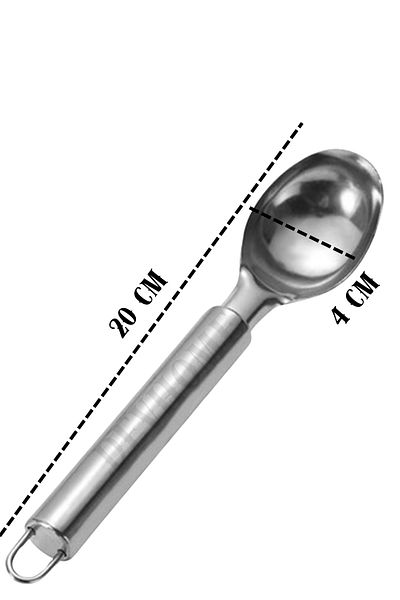 devhome Cookie Halva Ice Cream Serving Presentation Spoon Stainless Steel 20 cm 1 Piece Ergonomic Handle