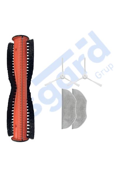 Asgard Grup Xiaomi S10T Compatible 1 Main Brush 2 Side Brushes 2 Mops