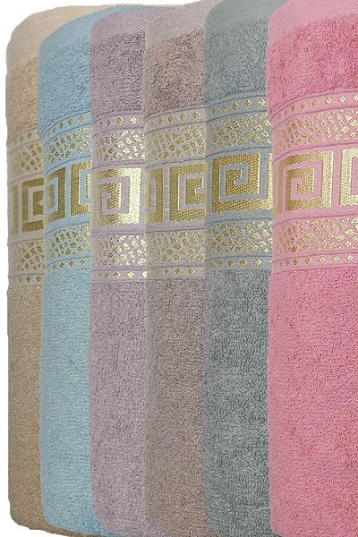 merland benvecocuk Set of 6 Hand Face Towels Heleni 100% Cotton 50X90 cm