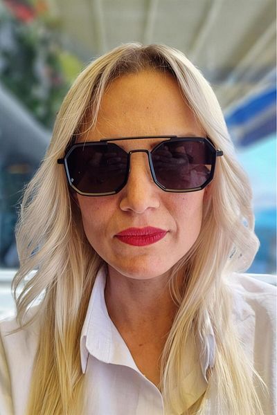 Mood Agenda Unisex Simon Geometric Vintage Punk Model Sunglasses