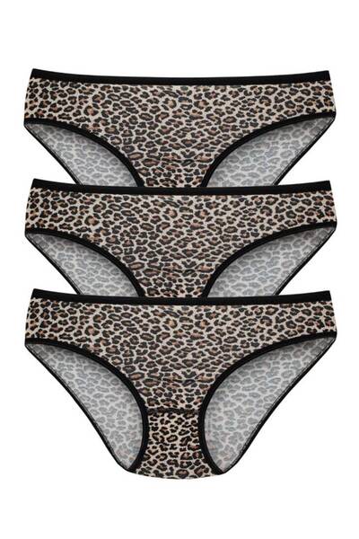 Star سروال داخلي نسائي من 3 قطع بطبعة الفهد