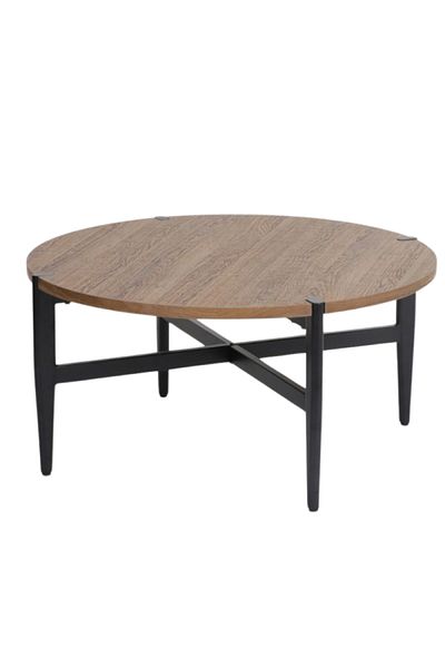 rexa New Design Wood Round Metal Coffee Table