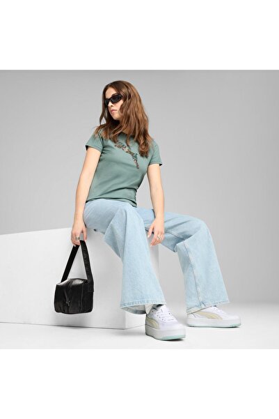 Puma Graphics Floral Green T-Shirt Women 68508130