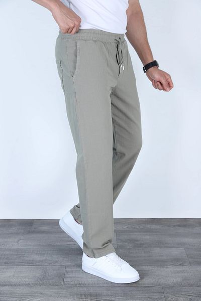 MYRAB DENİM Φαρδύ λινό παντελόνι Jogger Çağla Green
