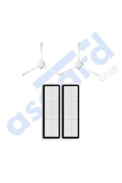 Asgard Grup Xiaomi S10+, S20+, X10+, X20+ Compatible 2 Side Brushes 2 Filters