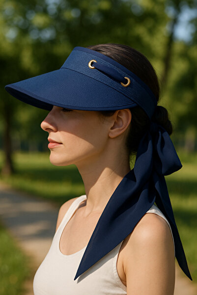 LAGRANZE Pălărie de vară cu vizor și eșarfă