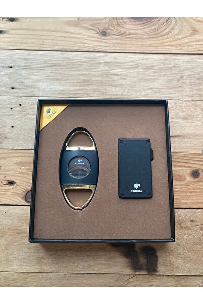 COHİBA Cohiba İkili puro kesici ve çakmak Set