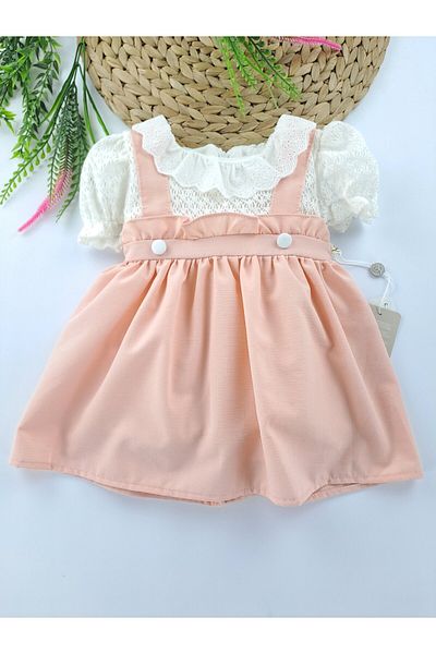 Butik Girl / Baby Summer Powder Pink Lace Dress Holiday Dress Premium Quality