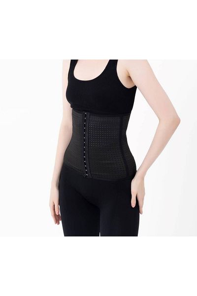 Star Form Angel Women's Black Underwire Hooked Belly Belt Corset