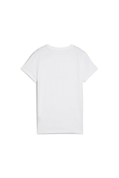 Puma Metallic No 1 Logo Жіноча біла футболка з круглим вирізом 63153602