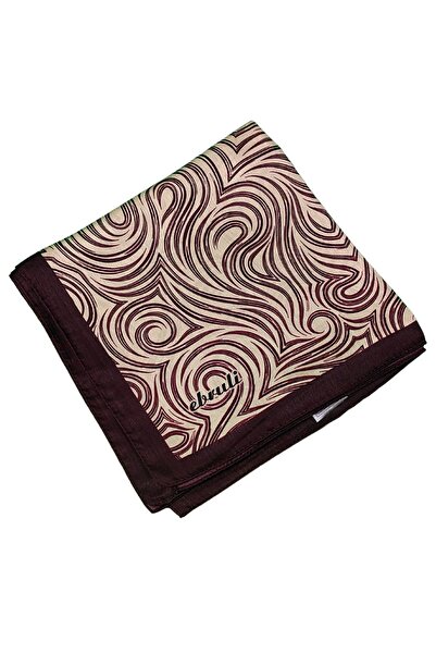 mim eşarp Φουλάρι Ebruli Jan Jan με σπειροειδή σχέδιο 90x90 cm