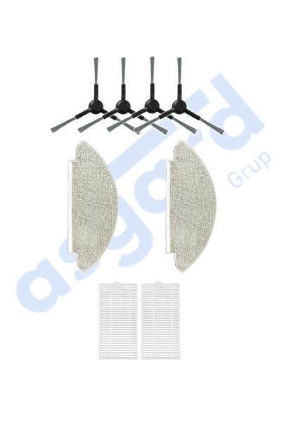 Asgard Grup VİOMİ V5 – V5 PRO – ALPHA 2 PRO متوافق مع 4 فرشاة جانبية 2 فلتر 2 ممسحة