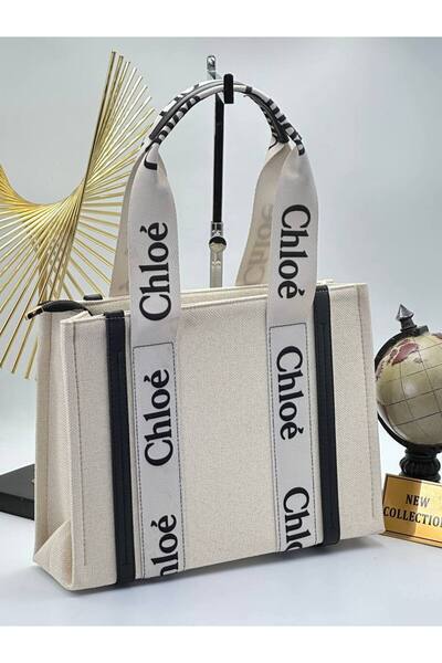 ELKA BEJ KANVAS KUMAŞ TOTE EL VE OMUZ ÇANTASI