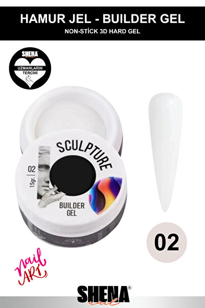 Shena Protez Tırnak 3D Hamur Jel Uv/led 15 Gr - Nail Art Hamur Desen Jeli - S...