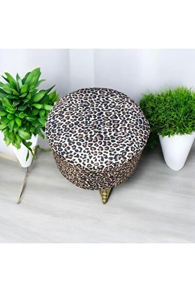 ne-sil home furniture Yuvarlak silinebilir kumaş kaplama oturma pufu ayak day...