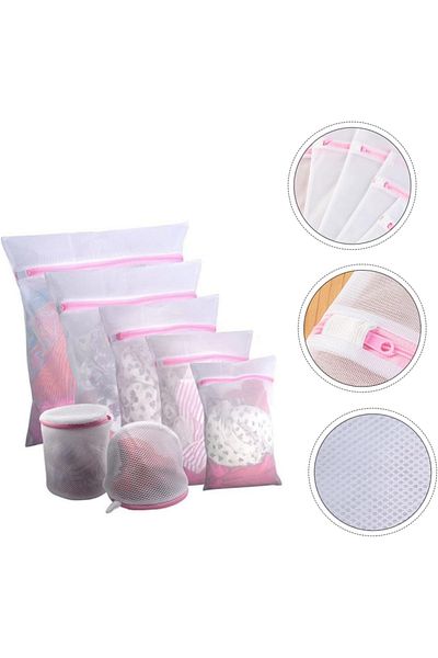 GOGOODA 7Pcs Mesh Laundry Bags for Delicates with Premium Zipper, Travel Storage Organize Bag