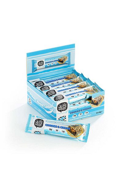 yubi bar Vegan Cookies & Cream Protein Bars 12x35g – High Protein, Low Sugar – UK