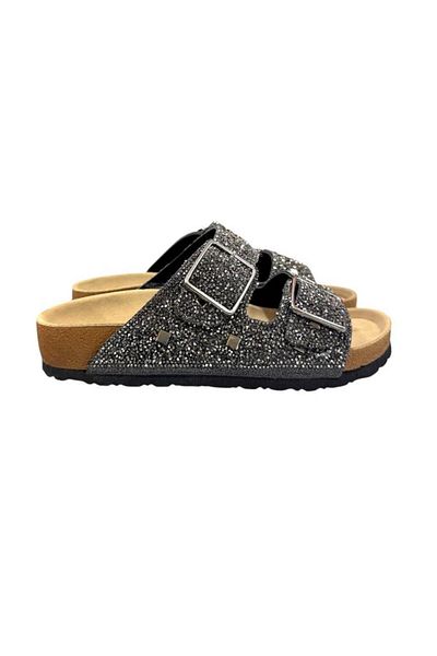 Pierre Cardin Anatomical Sole Lightweight Stone Embroidered Slippers