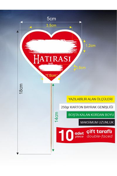 Home 10 Pieces of Heart-Shaped Double-Sided Souvenirs for Special Occasions Where You Can Write Names and Dates Special Model