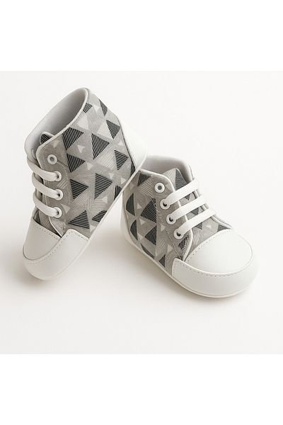 mia mia Geometric Patterned Newborn Booties Size 18-19