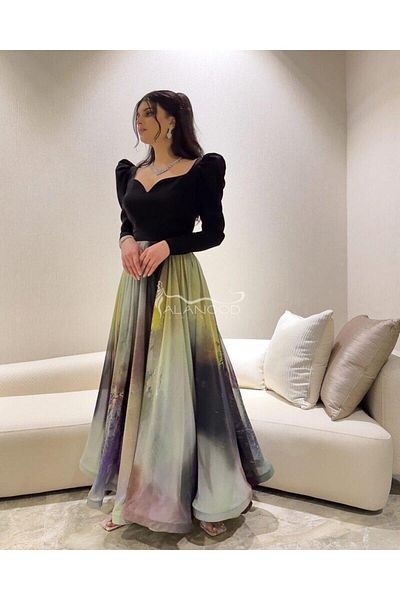 ALANOOD FASHION فستان ملون أنيق بتصميم ساحر