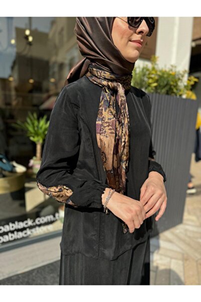 MissWhence Women's Skirt Suit with Partial Shawl Accessories Black