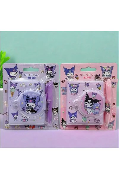 So Iconic 1 Piece Sanrio Kuromi Character Purple Color Mini Notepad & Pen