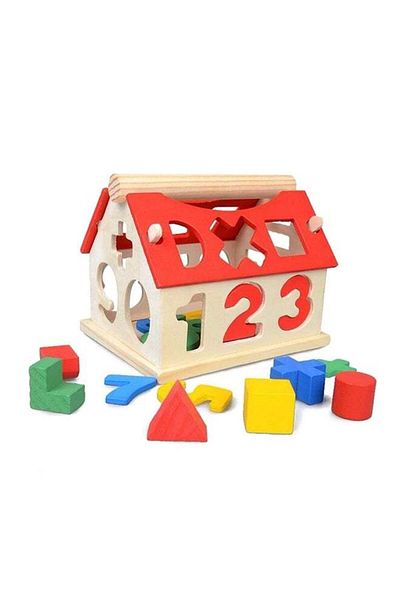 MARAH TOYS Montessori Educational House Blocks Game