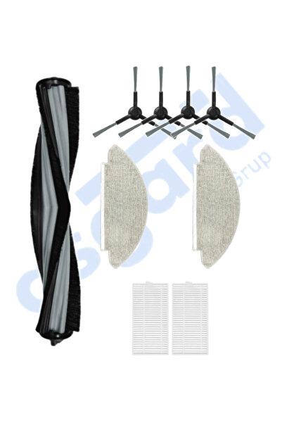 Asgard Grup VİOMİ V5 – V5 PRO – ALPHA 2 PRO Uyumlu 1 Ana Fırça 4 Yan Fırça 2 Filtre 2 Mop