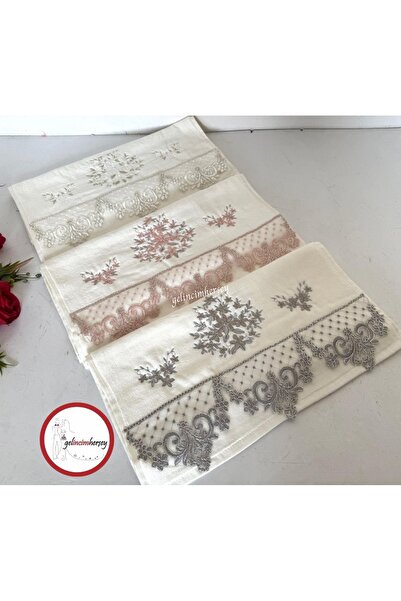 Gelincimherşey 3-компонентен комплект кърпи от кадифена памучна материя с фре...