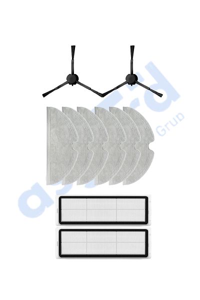 Asgard Grup Dreame F9 - Z10 Pro Compatible 2 Side Brushes 2 Filters 6 Mops