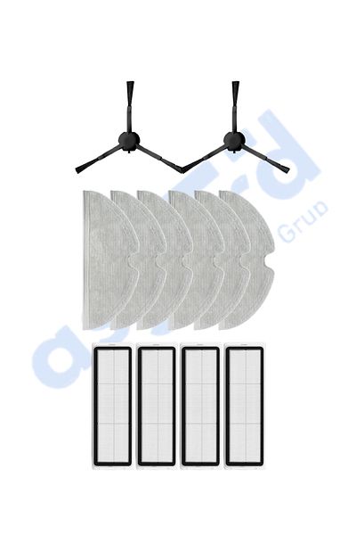 Asgard Grup Dreame F9 - Z10 Pro Compatible 2 Side Brushes 4 Filters 6 Mops