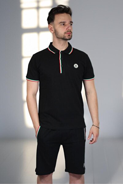 PARAGOOSE Set KAYAK Tricou Polo cu maneca scurta Sort pentru Barbati NEGRU