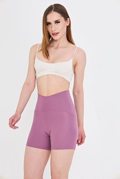 AS Anita Store Pink High Quality Gathering High Waist Short Biker Leggings