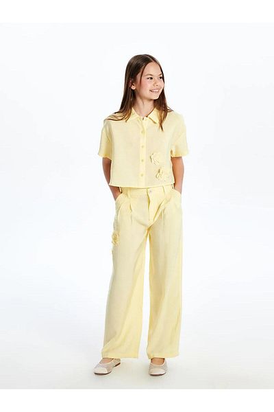 LC Waikiki Lcw Kids Wideleg Floral Girl's Pants (S5)