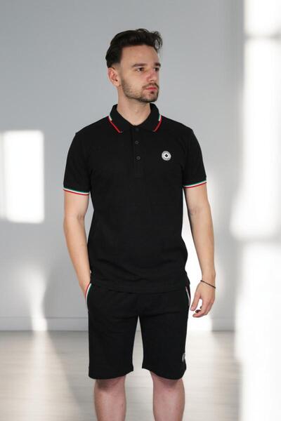PARAGOOSE Set PADDLE Tricou Polo cu maneca scurta Sort pentru Barbati NEGRU