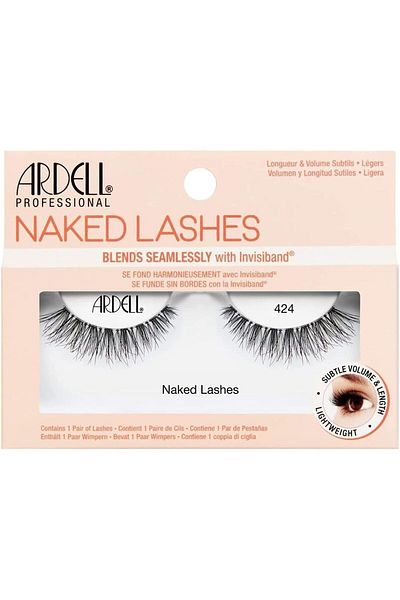 Ardell Professional Naked Lashes Blends Seamlessly With Invisiband, Natural Looking Lashes, For Leng