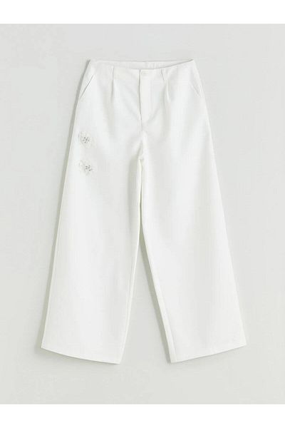 LC Waikiki Pantaloni pentru copii LCW Kids Wideleg Floral pentru fete (S5)