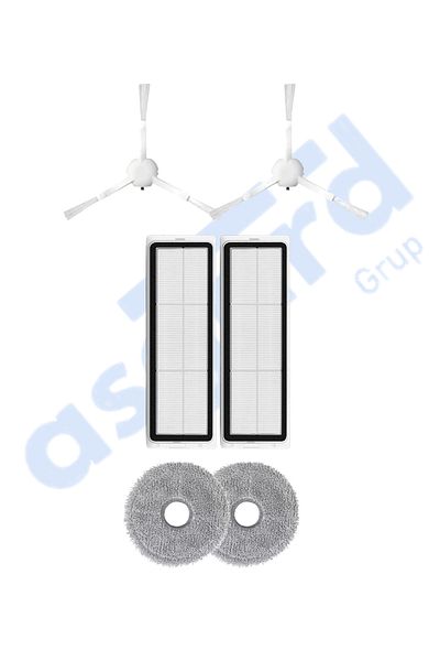 Asgard Grup Dreame L10 S Ultra, L10 Ultra, L10 Prime Compatible 2 Side Brushes 2 Filters 2 Mops