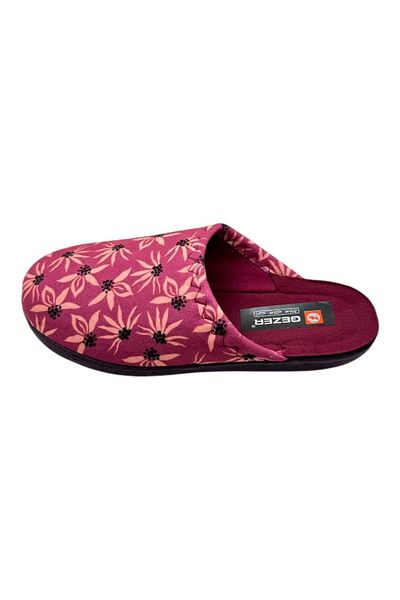 GEZER Women's slippers, dusty pink with floral print, size 38, 23.5 cm, comfortable and warm