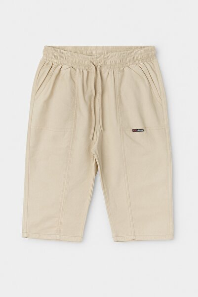 FATELLA Pantaloni Capri din bumbac pentru bărbați – Talie înaltă, talie elast...