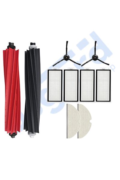 Asgard Grup Roborock Q8 Max, Q8 Max+ Compatible 1 Main Brush 2 Side Brushes 4 Filters 2 Mops