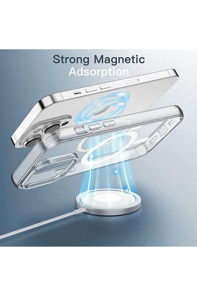Generic Magnetic Case for iPhone 14 PRO MAX (6.7") – MagSafe, Shockproof Bumper , Clear Anti-Scratch Case