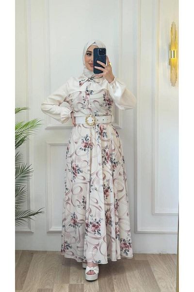 Tebrikler tekstil Women's Hijab Dress Model G2930